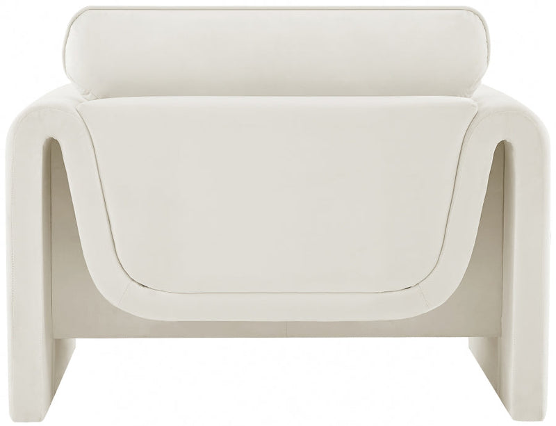 Sloan Velvet Upholstered Chair in Cream - 199Cream-C
