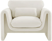 Sloan Velvet Upholstered Chair in Cream - 199Cream-C