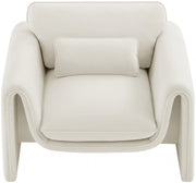 Sloan Velvet Upholstered Chair in Cream - 199Cream-C