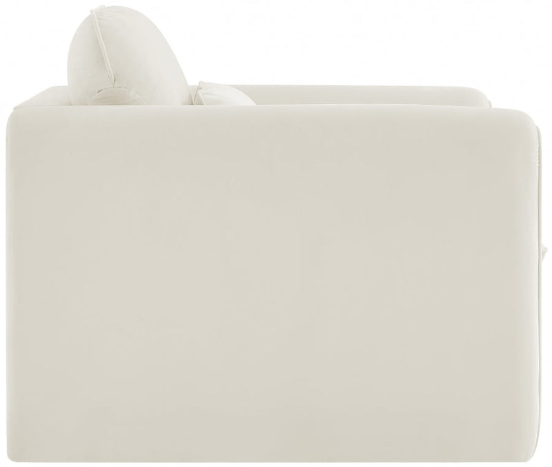Sloan Velvet Upholstered Chair in Cream - 199Cream-C