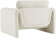 Sloan Velvet Upholstered Chair in Cream - 199Cream-C