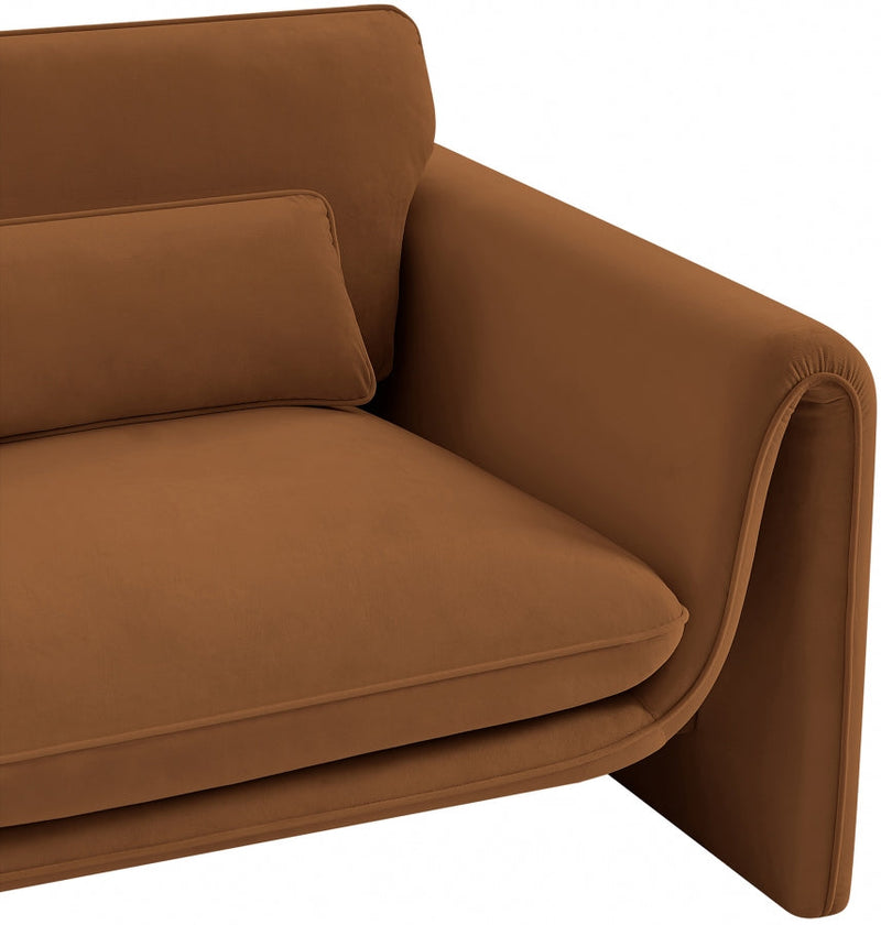 Sloan Velvet Upholstered Chair in Saddle - 199Saddle-C