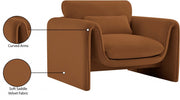 Sloan Velvet Upholstered Chair in Saddle - 199Saddle-C