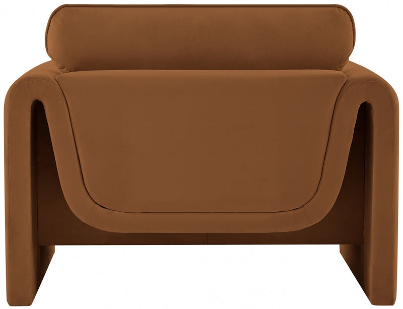 Sloan Velvet Upholstered Chair in Saddle - 199Saddle-C
