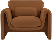 Sloan Velvet Upholstered Chair in Saddle - 199Saddle-C
