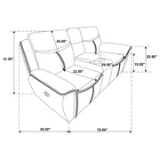 Sloane 2-piece Upholstered Reclining Sofa Set Blue - 610271-S2