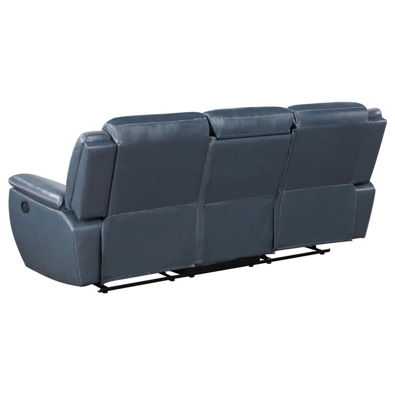 Sloane 2-piece Upholstered Reclining Sofa Set Blue - 610271-S2