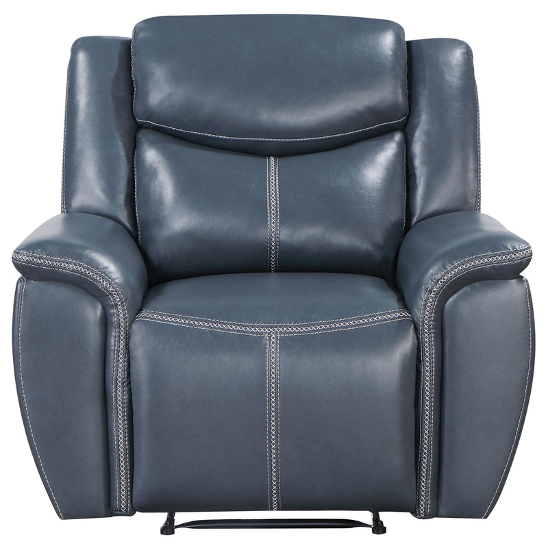 Sloane Upholstered Padded Arm Recliner Chair Blue - 610273