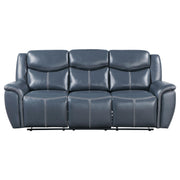 Sloane Upholstered Padded Arm Reclining Sofa Blue - 610271