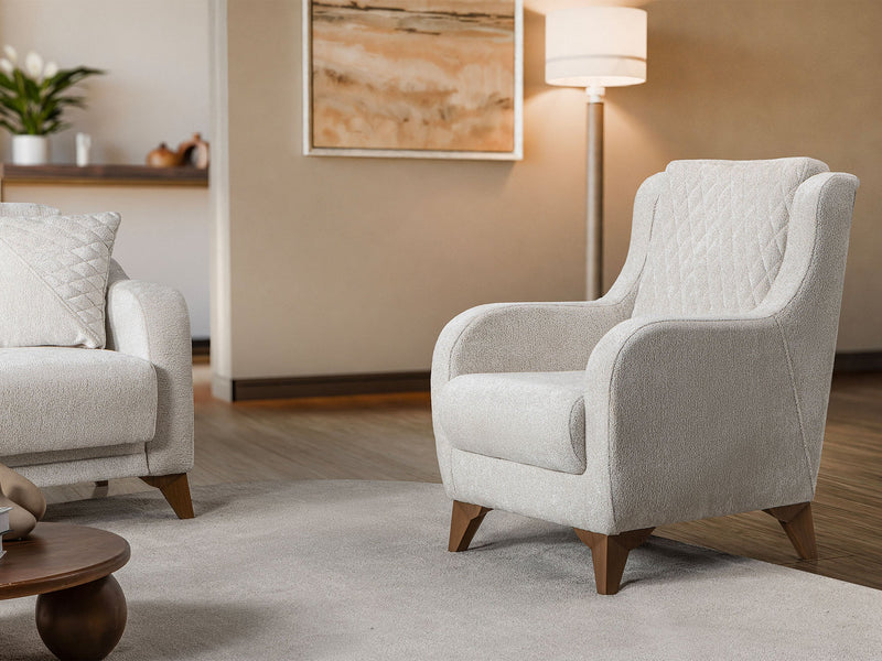 Smart 3-pieces (Sofa & Loveseat & Chair) Livingroom Set in Cream - 200-ST-SMA-HENRY05-321
