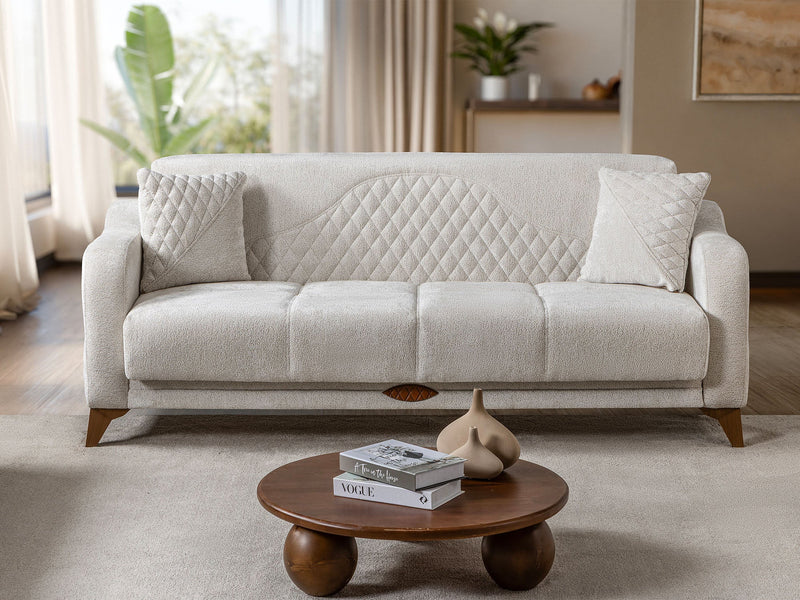 Smart 3-pieces (Sofa & Loveseat & Chair) Livingroom Set in Cream - 200-ST-SMA-HENRY05-321