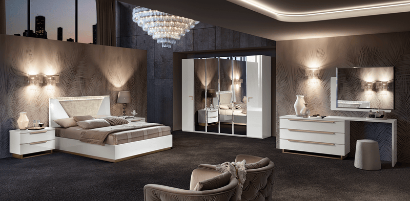 Smart Bedroom White Set - Gate FurnitureBedroom Set