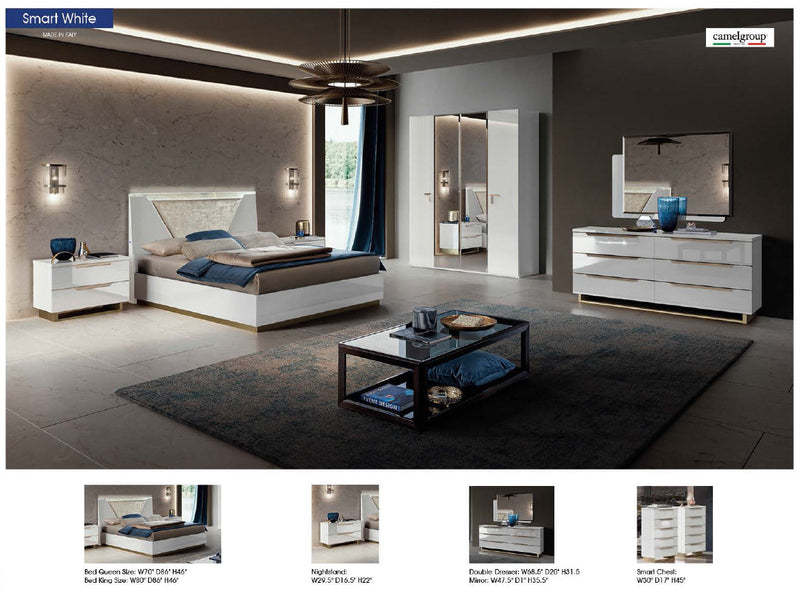 Smart Bedroom White Set - Gate Furniture
