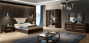Smart Double dresser w/ mirror Walnut SET - p13186