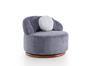 Snowy 3-pieces (Sofa & Loveseat & Swivel Chair) Livingroom Set Anthracite in Anthracite - 101-SNO-ROMAA-321