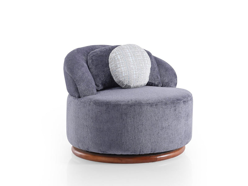 Snowy 3-pieces (Sofa & Loveseat & Swivel Chair) Livingroom Set Anthracite in Anthracite - 101-SNO-ROMAA-321