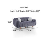 Snowy 3-pieces (Sofa & Loveseat & Swivel Chair) Livingroom Set Anthracite in Anthracite - 101-SNO-ROMAA-321