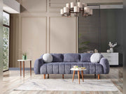 Snowy 3-pieces (Sofa & Loveseat & Swivel Chair) Livingroom Set Anthracite in Anthracite - 101-SNO-ROMAA-321