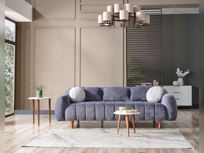 Snowy 3-pieces (Sofa & Loveseat & Swivel Chair) Livingroom Set Anthracite in Anthracite - 101-SNO-ROMAA-321