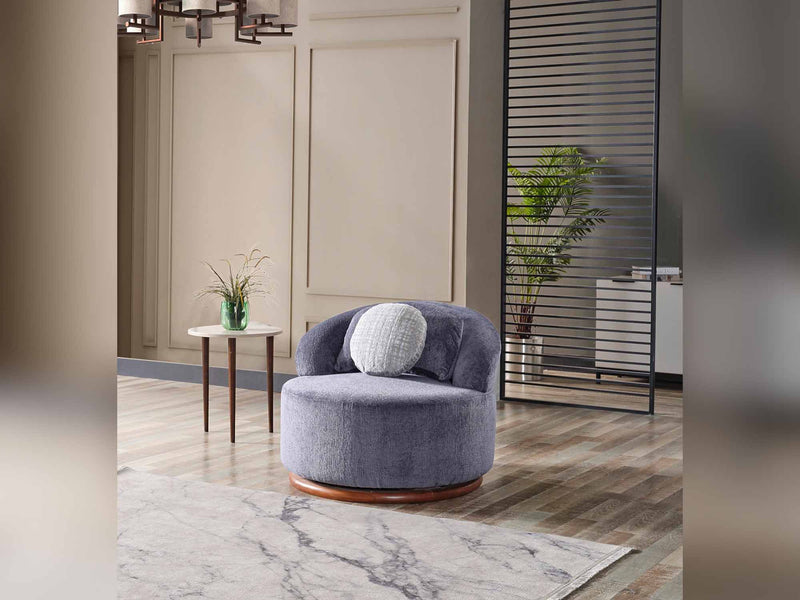 Snowy 3-pieces (Sofa & Loveseat & Swivel Chair) Livingroom Set Anthracite in Anthracite - 101-SNO-ROMAA-321