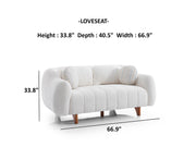 Snowy 3-pieces (Sofa & Loveseat & Swivel Chair) Livingroom Set Cream in Cream - 101-SNO-ROMAC-321