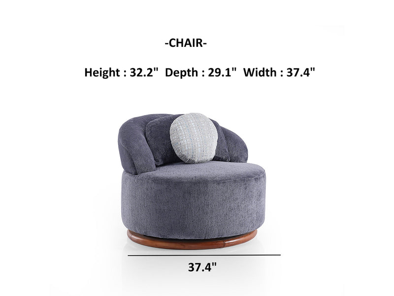 Snowy Chair Anthracite in Anthracite - 101-SNO-ROMAA-B
