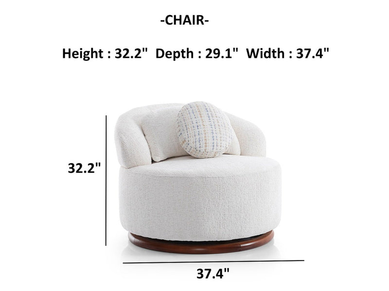 Snowy Living Room Set - Gate FurnitureLiving Room Sets