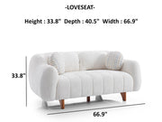 Snowy Living Room Set - Gate FurnitureLiving Room Sets