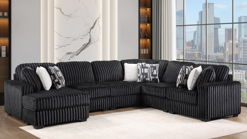 Snuggle Sectional In Black - Snuggle Sectional In Black