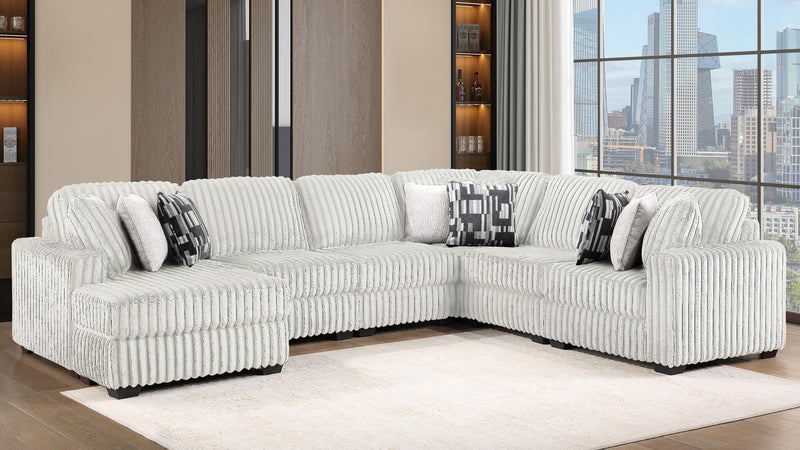 Snuggle Sectional In Cream - Snuggle Sectional In Cream