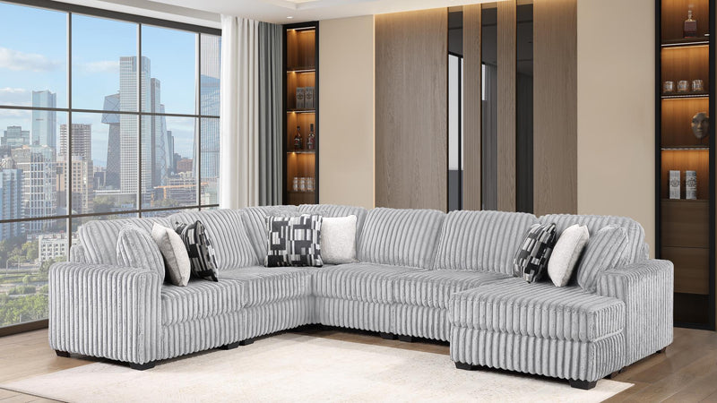 Snuggle Sectional In Gray - Snuggle Sectional In Gray