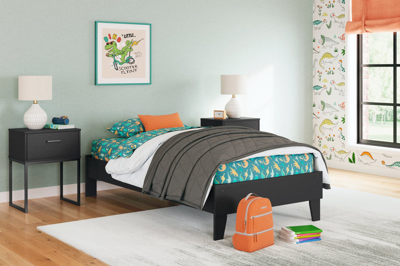 Socalle Black Twin Platform Bed - EB1865-111