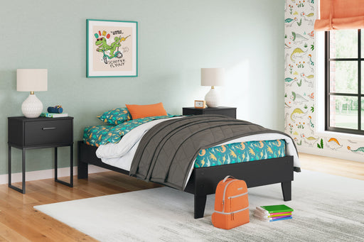 Socalle Black Twin Platform Bed - EB1865-111