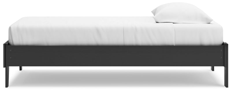 Socalle Black Twin Platform Bed from Ashley - Luna Furniture