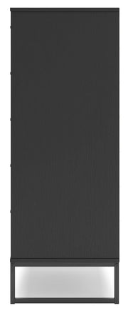 Socalle Full Panel Headboard with Dresser and Chest in Black - PKG018862