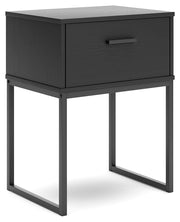 Socalle Full Panel Platform Bed with 2 Nightstands in Black - PKG019061