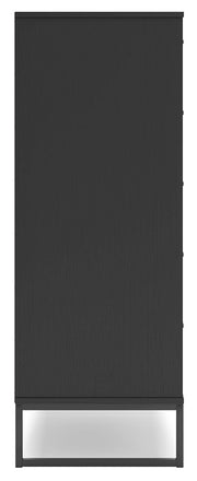 Socalle Full Panel Platform Bed with Dresser, Chest and Nightstand in Black - PKG018875