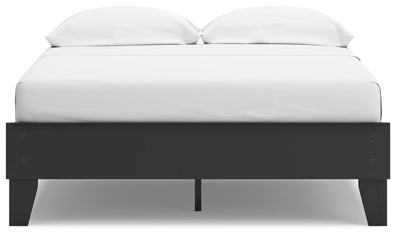 Socalle Full Platform Bed with Dresser and Chest in Black - PKG018850