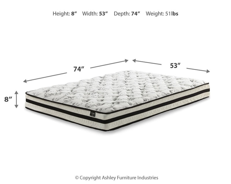Socalle Full Platform Bed with Mattress in Light Natural - PKG018219