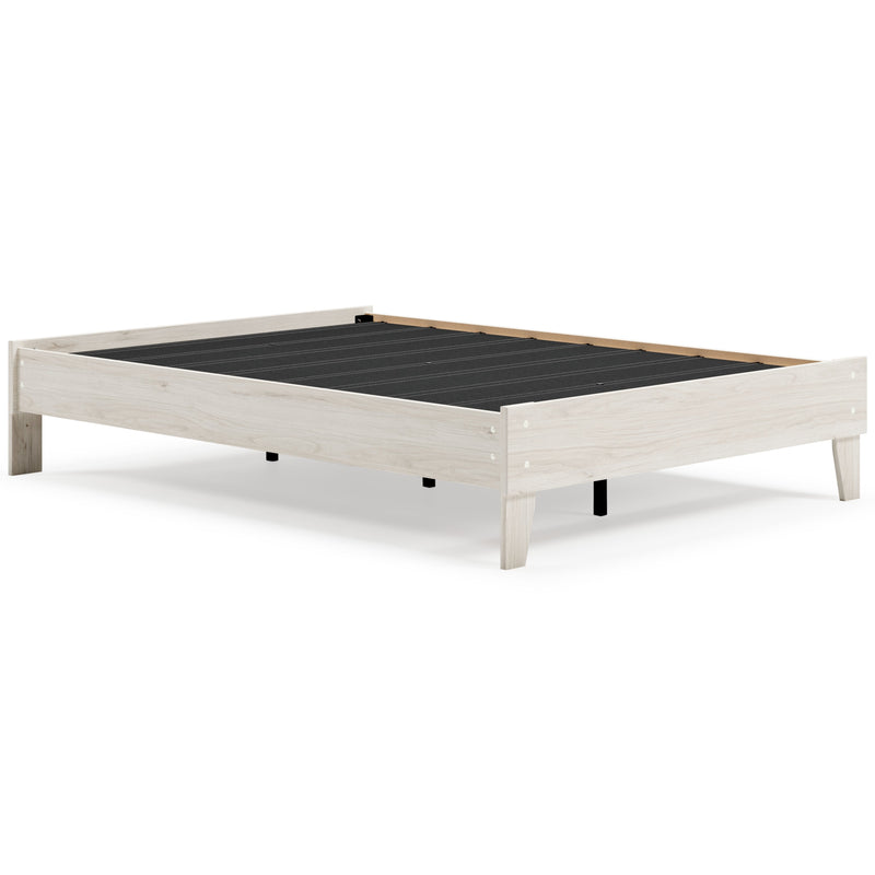 Socalle Full Platform Bed with Mattress in Light Natural - PKG018220