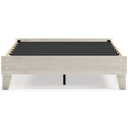 Socalle Full Platform Bed with Mattress in Light Natural - PKG018220