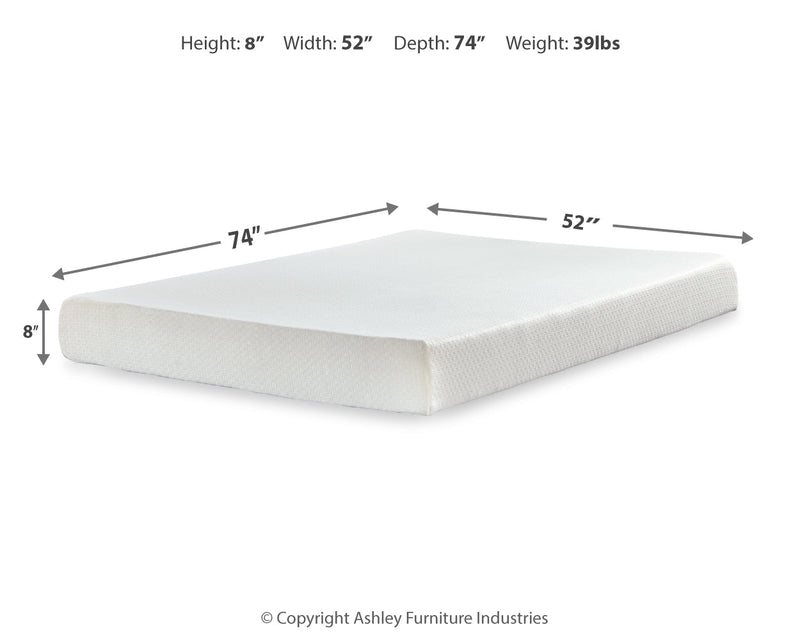 Socalle Full Platform Bed with Mattress in Light Natural - PKG018223