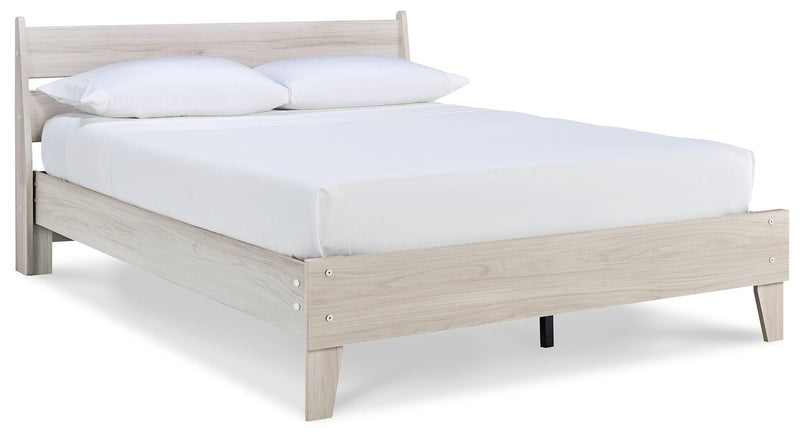 Socalle Light Natural Queen Panel Platform Bed with Dresser and Nightstand - EB1864B4