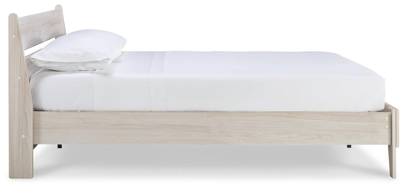 Socalle Light Natural Queen Panel Platform Bed with Dresser and Nightstand - EB1864B4