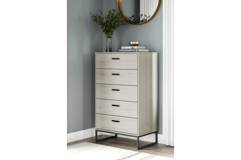 Socalle Light Natural Youth Panel Platform Bedroom Set - Gate FurnitureYouth Bedroom Set