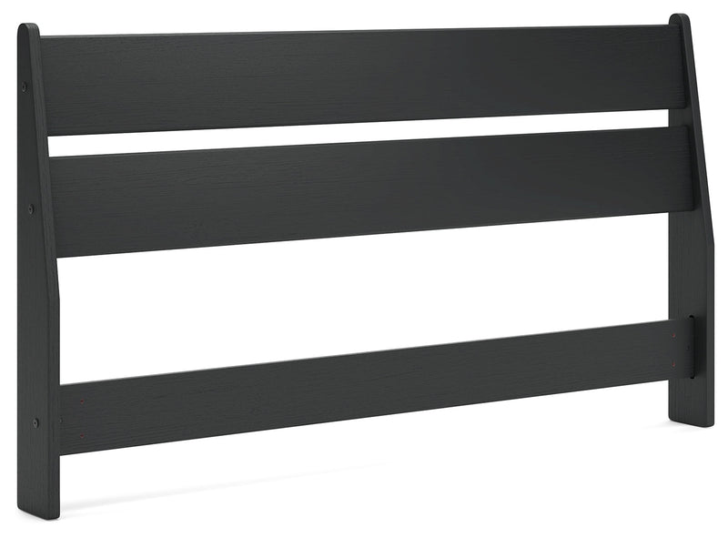 Socalle Queen Panel Headboard with Dresser and 2 Nightstands in Black - PKG019054