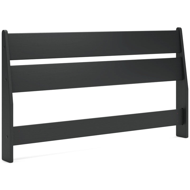 Socalle Queen Panel Headboard with Dresser and Nightstand in Black - PKG018865