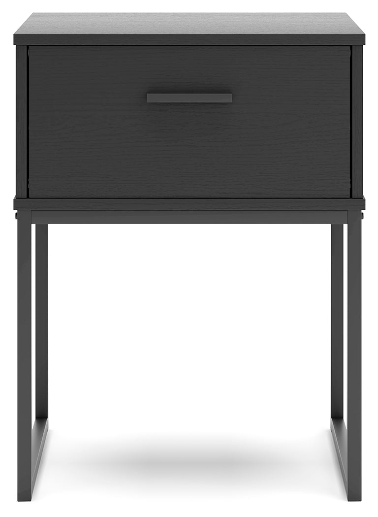 Socalle Queen Panel Platform Bed with Dresser and Nightstand in Black - PKG018877