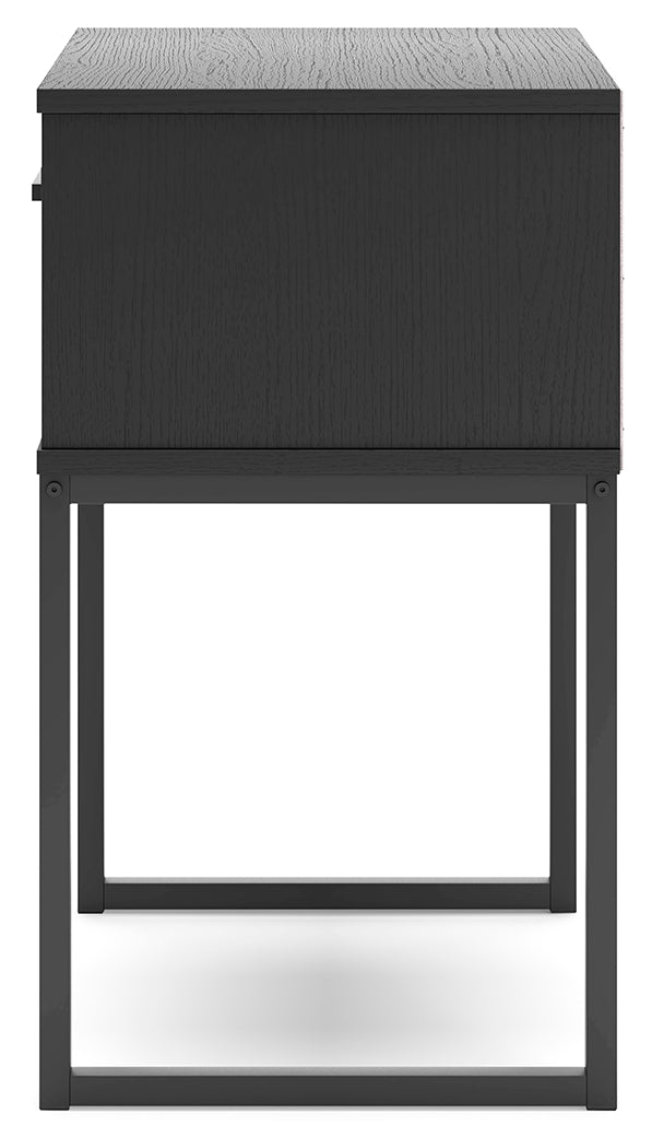 Socalle Queen Panel Platform Bed with Dresser and Nightstand in Black - PKG018877