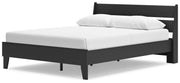 Socalle Queen Panel Platform Bed with Dresser and Nightstand in Black - PKG018877